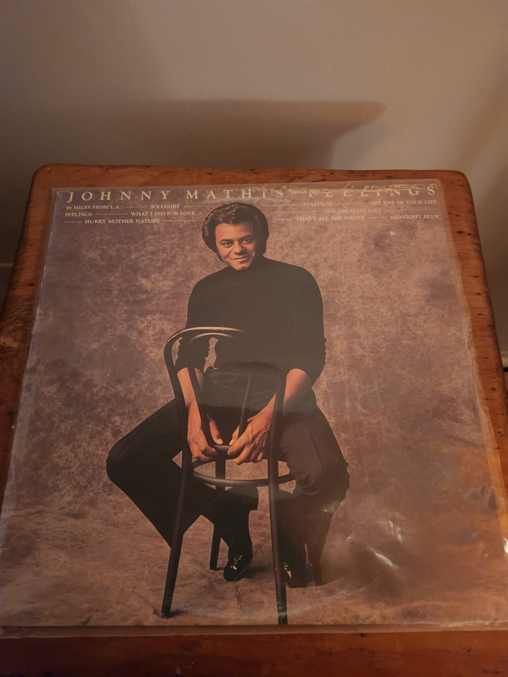 Johnny Mathis 'Feelings' Vinyl Album - Brown/Tan Cover